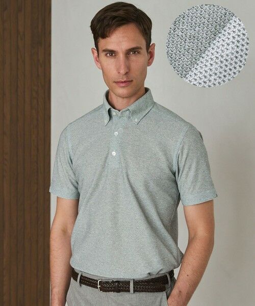 gotairiku / ゴタイリク ポロシャツ | 麻混・襟しっかり【洗える/通気性】ノルマンディーリネン ボタンダウンポロシャツ(25/26年モデル)（グリーン系8）
