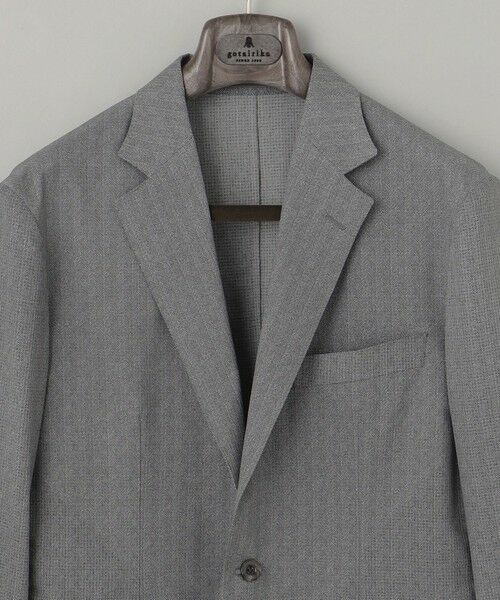gotairiku / ゴタイリク テーラードジャケット | 圧倒的清涼感・８つの夏機能【接触冷感/通気性/軽量/撥水…等】クールドッツ セットアップジャケット_ヘリンボーンプリント（25年モデル） | 詳細5