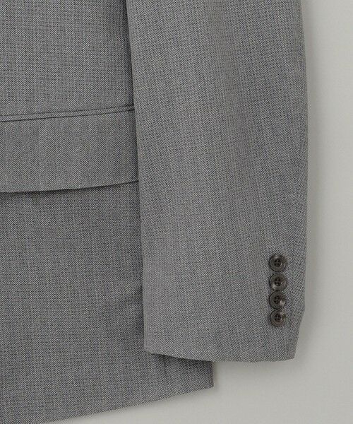 gotairiku / ゴタイリク テーラードジャケット | 圧倒的清涼感・８つの夏機能【接触冷感/通気性/軽量/撥水…等】クールドッツ セットアップジャケット_ヘリンボーンプリント（25年モデル） | 詳細8