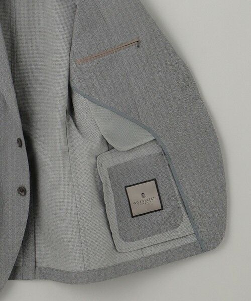 gotairiku / ゴタイリク テーラードジャケット | 圧倒的清涼感・８つの夏機能【接触冷感/通気性/軽量/撥水…等】クールドッツ セットアップジャケット_ヘリンボーンプリント（25年モデル） | 詳細10