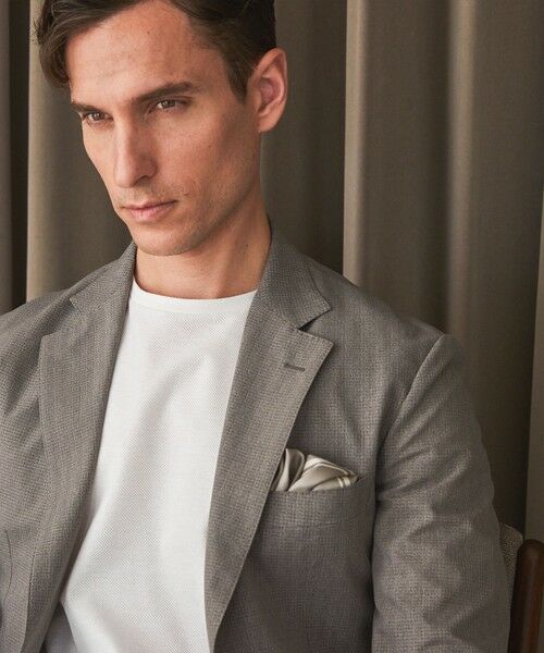 gotairiku / ゴタイリク テーラードジャケット | 圧倒的清涼感・８つの夏機能【接触冷感/通気性/軽量/撥水…等】クールドッツ セットアップジャケット_ヘリンボーンプリント（25年モデル） | 詳細21