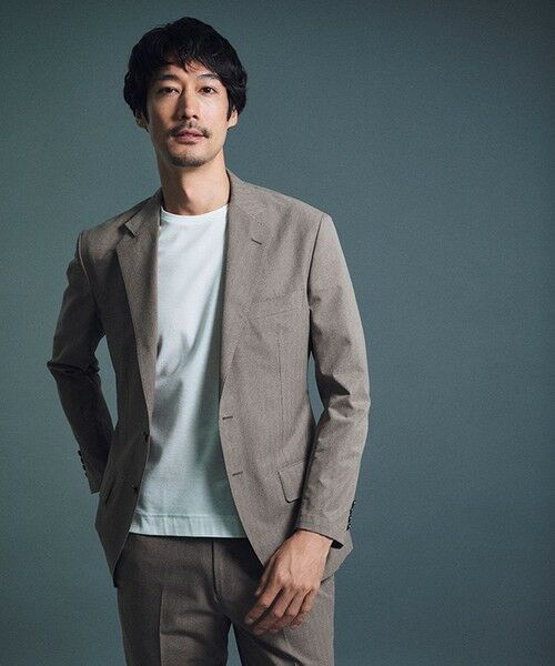 gotairiku / ゴタイリク テーラードジャケット | 圧倒的清涼感・８つの夏機能【接触冷感/通気性/軽量/撥水…等】クールドッツ セットアップジャケット_ヘリンボーンプリント（25年モデル） | 詳細19