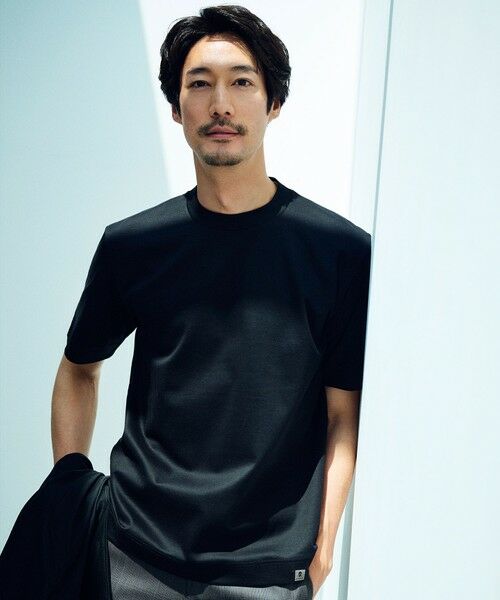 gotairiku/ゴタイリク クルーネック以上 モックネック未満【ジャケット専用】カバーネック ドレスTシャツ ブラック系 M gotairiku/ゴタイリク クルーネック以上 モックネック未満【ジャケット専用】カバーネック ドレスTシャツ ブラック系 M