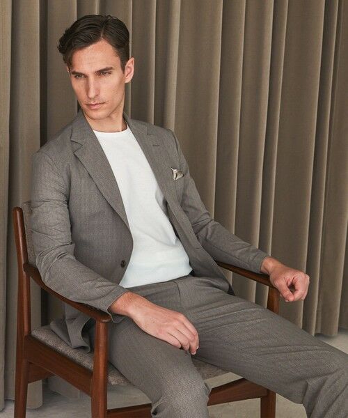 gotairiku / ゴタイリク その他パンツ | 圧倒的清涼感・８つの機能美【接触冷感/通気性/軽量/撥水…等】クールドッツ セットアップパンツ_ヘリンボーンプリント（25年モデル） | 詳細13