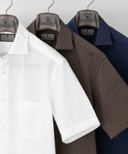 gotairiku / ゴタイリク シャツ・ブラウス | リラックスシルエット【高通気性/吸水速乾】ドッツエアー クールマックスサッカーシャツ | 詳細4