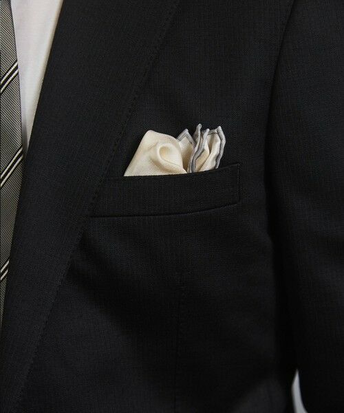 gotairiku / ゴタイリク ハンカチ | NEW【日本製】新定番 シルク100％ チーフ_カラートリム | 詳細10