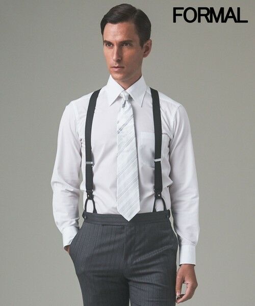 gotairiku/ゴタイリク 【WEAR BLACK】レギュラーカラー ダブルカフス ドレスシャツ ホワイト系 39/85(15H) gotairiku/ゴタイリク 【WEAR BLACK】レギュラーカラー ダブルカフス ドレスシャツ ホワイト系 39/85(15H)