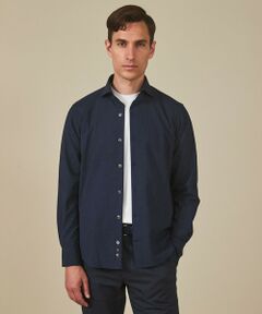 gotairiku / ゴタイリク シャツ・ブラウス | 【シワになりにくい/ストレッチ/洗える】ウールライク シャツ_カッタウェイカラー