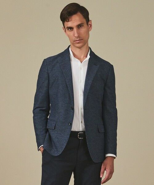 gotairiku/ゴタイリク カーディガンジャケット秋冬版【洗える/シワになりにくい/ストレッチ】リンクス BIZ ジャケット ダルブルー系8 BL gotairiku/ゴタイリク カーディガンジャケット秋冬版【洗える/シワになりにくい/ストレッチ】リンクス BIZ ジャケット ダルブルー系8 BL