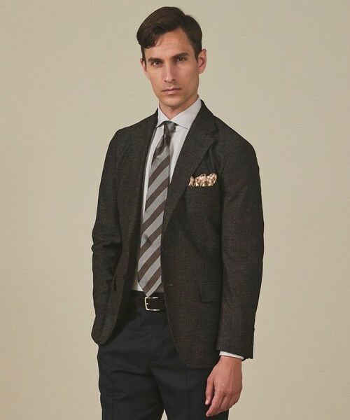 gotairiku/ゴタイリク カーディガンジャケット秋冬版【洗える/シワになりにくい/ストレッチ】リンクス BIZ ジャケット ダークブラウン系8 L gotairiku/ゴタイリク カーディガンジャケット秋冬版【洗える/シワになりにくい/ストレッチ】リンクス BIZ ジャケット ダークブラウン系8 L