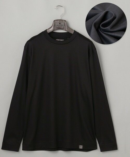 gotairiku/ゴタイリク 【綿100%】カバーネック ドレスTシャツ_ロング ブラック系 LL gotairiku/ゴタイリク 【綿100%】カバーネック ドレスTシャツ_ロング ブラック系 LL