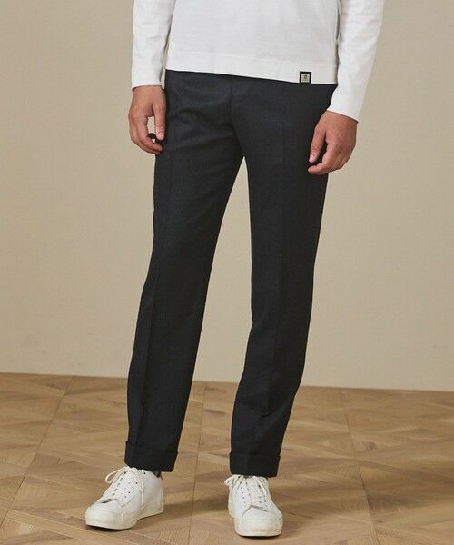 gotairiku/ゴタイリク 【保温性/ストレッチ/シワになりにくい】サキソニーストレッチパンツ_ノータック(25年モデル） グレー系 88