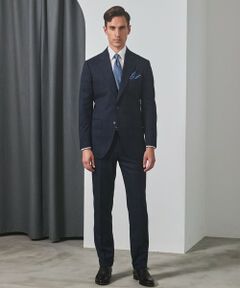 gotairiku / ゴタイリク セットアップ | 横に伸びる【TasmaniaWool/タマニアウール】ストレッチ スーツ__ネイビー格子柄