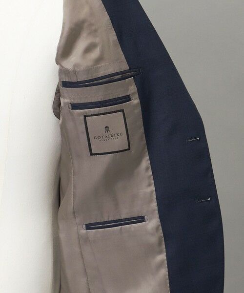 gotairiku / ゴタイリク セットアップ | 横に伸びる【TasmaniaWool/タマニアウール】ストレッチ スーツ__ネイビー格子柄 | 詳細10