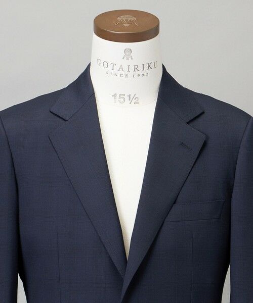 gotairiku / ゴタイリク セットアップ | 横に伸びる【TasmaniaWool/タマニアウール】ストレッチ スーツ__ネイビー格子柄 | 詳細3