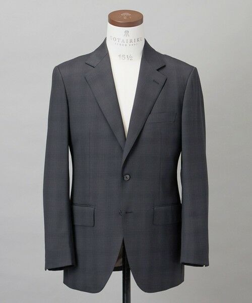 gotairiku / ゴタイリク セットアップ | 横に伸びる【TasmaniaWool/タマニアウール】ストレッチ スーツ_グレー格子柄 | 詳細1