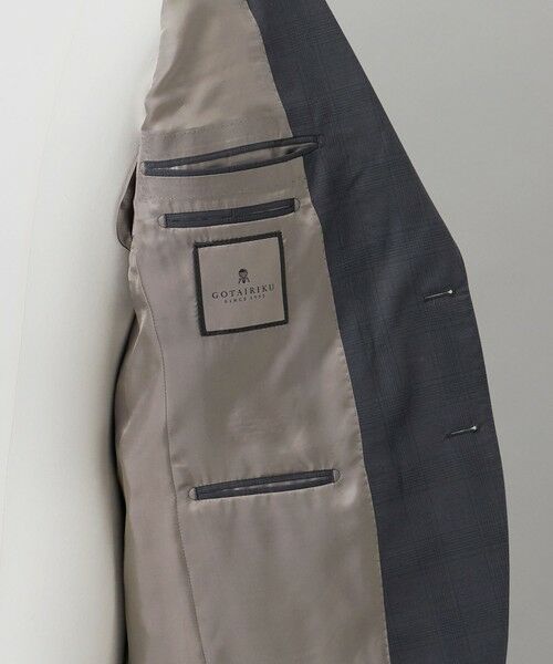 gotairiku / ゴタイリク セットアップ | 横に伸びる【TasmaniaWool/タマニアウール】ストレッチ スーツ_グレー格子柄 | 詳細10