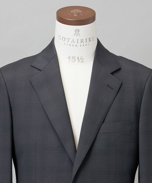 gotairiku / ゴタイリク セットアップ | 横に伸びる【TasmaniaWool/タマニアウール】ストレッチ スーツ_グレー格子柄 | 詳細3