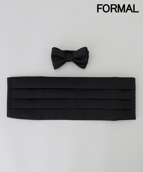 gotairiku/ゴタイリク 【WEAR BLACK】フォーマル用 ボウタイ カマーバンドセット ネイビー系 F gotairiku/ゴタイリク 【WEAR BLACK】フォーマル用 ボウタイ カマーバンドセット ネイビー系 F