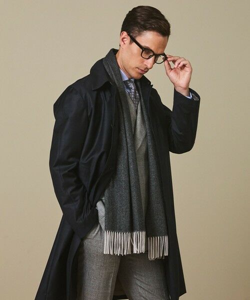gotairiku / ゴタイリク マフラー・ショール・スヌード・ストール | 【カシミヤ100％】 幅広 マフラー_ヘリンボーン柄(40×180) | 詳細2