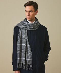 gotairiku / ゴタイリク マフラー・ショール・スヌード・ストール | 【カシミヤ100％】 幅広 マフラー_グレンチェック柄(40×180)