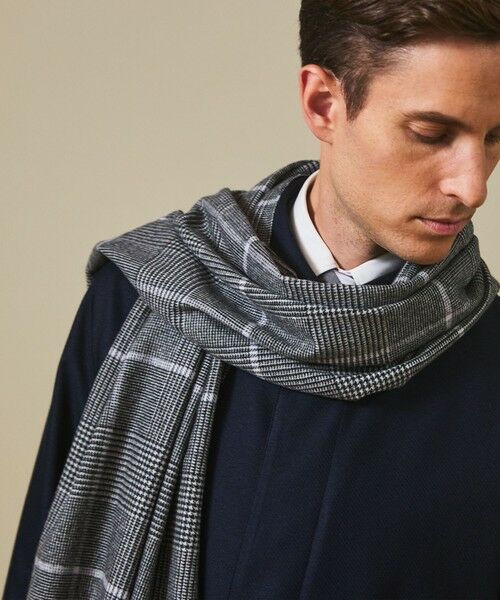 gotairiku / ゴタイリク マフラー・ショール・スヌード・ストール | 【カシミヤ100％】 幅広 マフラー_グレンチェック柄(40×180) | 詳細3