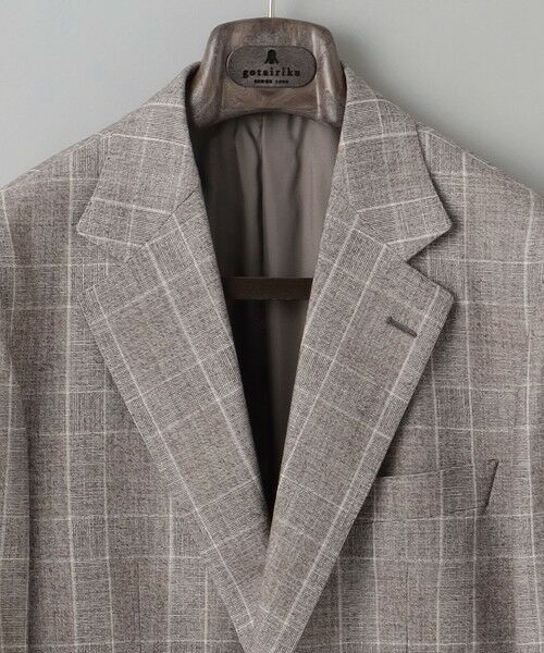 gotairiku / ゴタイリク テーラードジャケット | 【CANONICO/カノニコ】サキソニーウールコットンブレンド ジャケット_ブラウンチェック | 詳細8