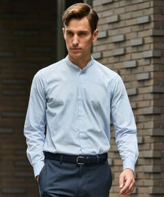 gotairiku / ゴタイリク シャツ・ブラウス | 【シワになりにくい/洗える】ＴＣブロード シャツ_バンドカラー