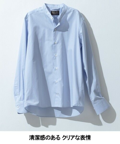 gotairiku / ゴタイリク シャツ・ブラウス | 【シワになりにくい/洗える】ＴＣブロード シャツ_バンドカラー | 詳細12