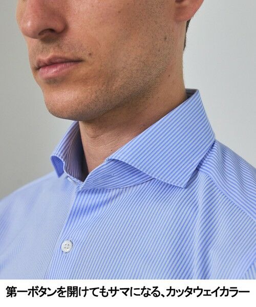 gotairiku / ゴタイリク シャツ・ブラウス | 【ストレッチ/洗える】Albini ジャージ シャツ_ カッタウェイカラー | 詳細25