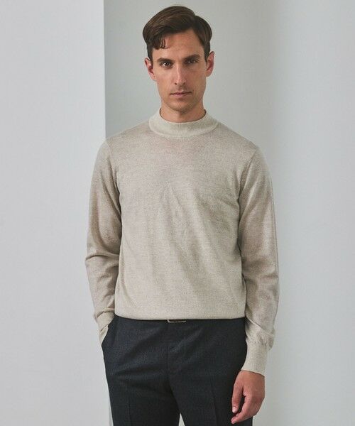 gotairiku/ゴタイリク 25年新作【洗える/チクチクしにくい/ピリングしにくい】イタリア糸 ハイゲージ カバーネックニット_WOOL100% アイボリー系 S gotairiku/ゴタイリク 25年新作【洗える/チクチクしにくい/ピリングしにくい】イタリア糸 ハイゲージ カバーネックニット_WOOL100% アイボリー系 S