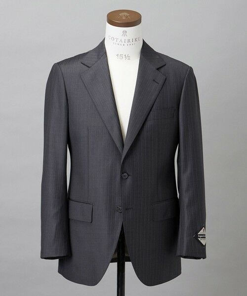 gotairiku / ゴタイリク セットアップ | シワになりにくい【御幸毛織/みゆきけおり】Superio160 スーツ_グレーストライプ | 詳細1