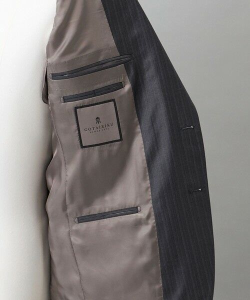 gotairiku / ゴタイリク セットアップ | シワになりにくい【御幸毛織/みゆきけおり】Superio160 スーツ_グレーストライプ | 詳細10