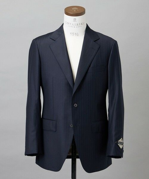 gotairiku / ゴタイリク セットアップ | シワになりにくい【御幸毛織/みゆきけおり】Superio160 スーツ_ネイビーストライプ | 詳細1