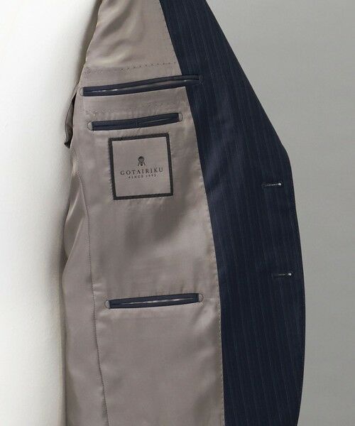 gotairiku / ゴタイリク セットアップ | シワになりにくい【御幸毛織/みゆきけおり】Superio160 スーツ_ネイビーストライプ | 詳細10