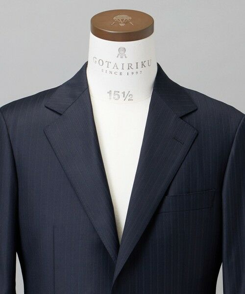 gotairiku / ゴタイリク セットアップ | シワになりにくい【御幸毛織/みゆきけおり】Superio160 スーツ_ネイビーストライプ | 詳細3
