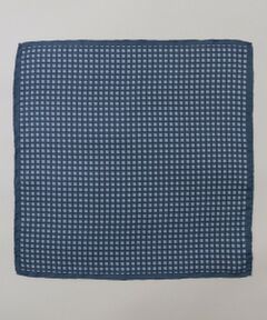 gotairiku / ゴタイリク ハンカチ | 首にも巻ける【2WAY/日本製】シルク100% ポケットチーフ（チェック柄）