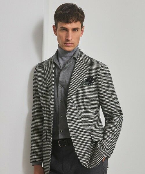 gotairiku / ゴタイリク ハンカチ | 首にも巻ける【2WAY/日本製】シルク100% ポケットチーフ（幾何学柄） | 詳細4