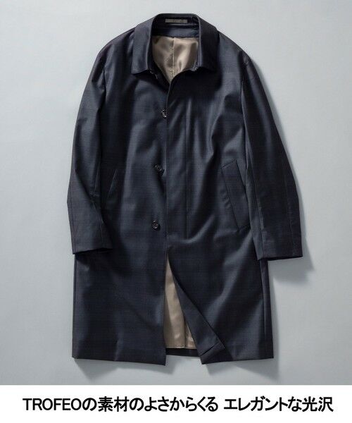 gotairiku / ゴタイリク ステンカラーコート | 【Zegna/ゼニア】TROFEOラミネートロング ステンカラーコート | 詳細1