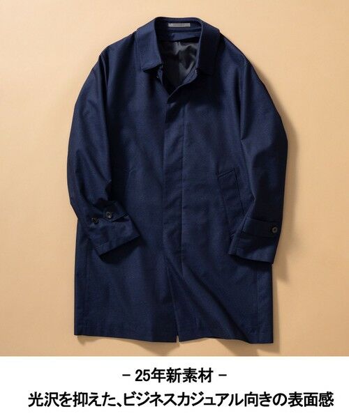 gotairiku / ゴタイリク ステンカラーコート | 25年新作/3シーズン対応【防水/軽量/シワになりにくい】メランジカルゼ ステンカラーコート_無地 | 詳細4