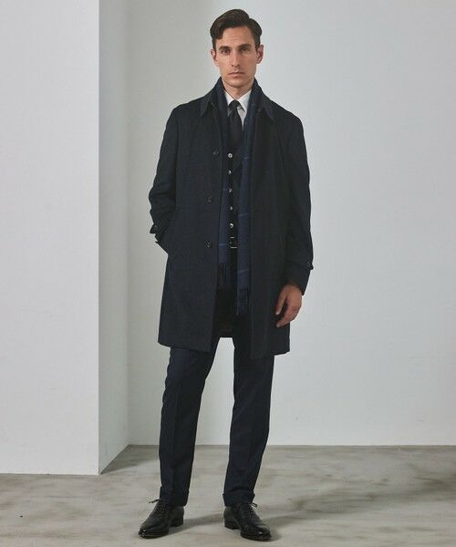 gotairiku/ゴタイリク ライトウェイトアンゴラ ステンカラーコート ダルブルー系 LL gotairiku/ゴタイリク ライトウェイトアンゴラ ステンカラーコート ダルブルー系 LL