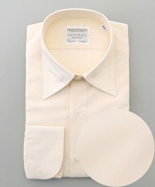 gotairiku / ゴタイリク シャツ・ブラウス | 【形態安定】PREMIUMPLEATS_セミワイドカラー _通年ドレスシャツ(25年秋冬限定色)（アイボリー系）