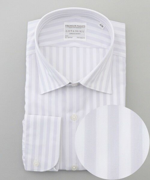 gotairiku / ゴタイリク シャツ・ブラウス | 【形態安定】PREMIUMPLEATS_セミワイドカラー _通年ドレスシャツ(25年秋冬限定色)（ブルー系1）