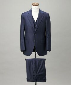 gotairiku / ゴタイリク セットアップ | 【Loro Piana Fabric】365 通年 3ピーススーツ(ネイビーストライプ)