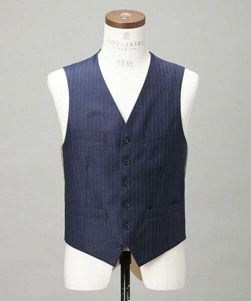 gotairiku / ゴタイリク セットアップ | 【Loro Piana Fabric】365 通年 3ピーススーツ(ネイビーストライプ) | 詳細12