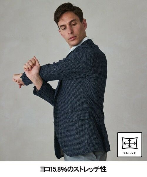 gotairiku / ゴタイリク テーラードジャケット | 【尾州】ストレッチメッシュジャケット_千鳥格子柄 | 詳細5