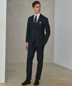 gotairiku / ゴタイリク セットアップ | シワになりにくい【御幸毛織/みゆきけおり】DRYSPINNER 平織スーツ_ネイビー格子