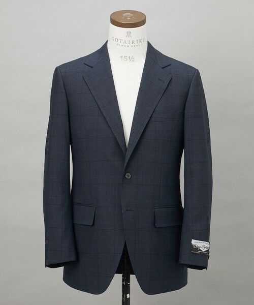 gotairiku / ゴタイリク セットアップ | シワになりにくい【御幸毛織/みゆきけおり】DRYSPINNER 平織スーツ_ネイビー格子 | 詳細3
