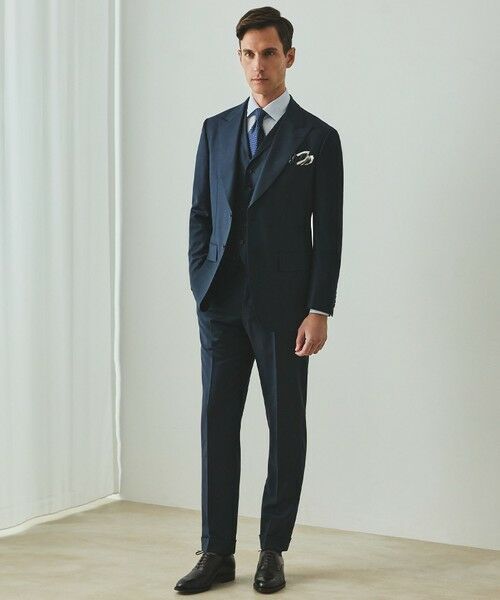 gotairiku / ゴタイリク ベスト | シワになりにくい/通年素材【御幸毛織/みゆきけおり】Superio160 ベスト_ダークグリーン | 詳細1