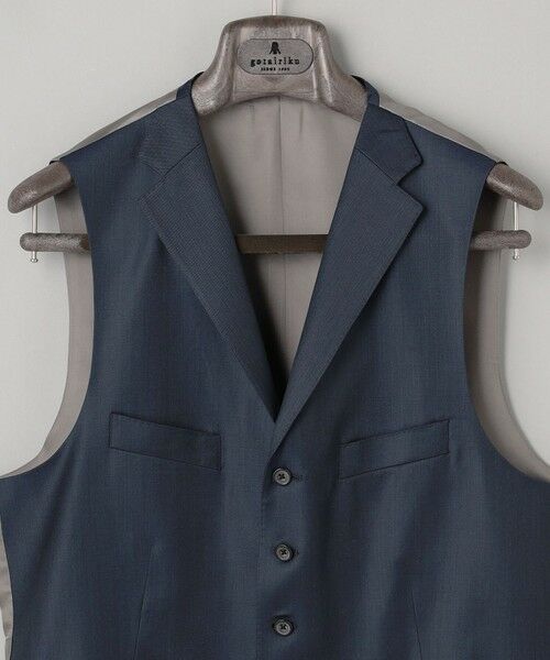 gotairiku / ゴタイリク ベスト | シワになりにくい/通年素材【御幸毛織/みゆきけおり】Superio160 ベスト_ダークグリーン | 詳細4
